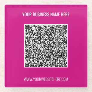 Ihr QR-Code und Ihr benutzerdefinierter Text-Glas- Glasuntersetzer