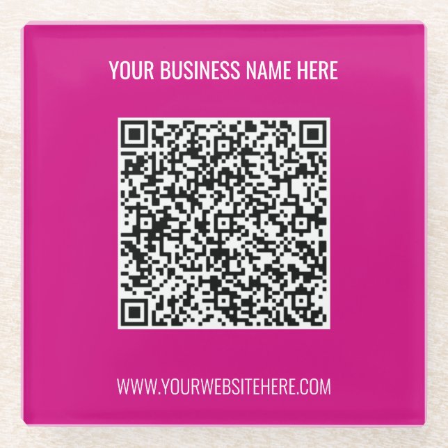 Ihr QR-Code und Ihr benutzerdefinierter Text-Glas- Glasuntersetzer (Vorderseite)