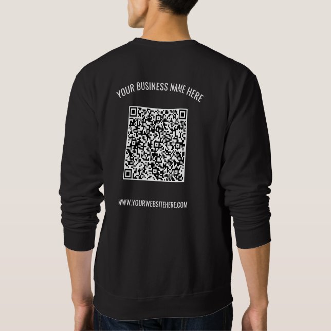 Ihr QR-Code und Ihr benutzerdefiniertes Text Busin Sweatshirt (Rückseite)