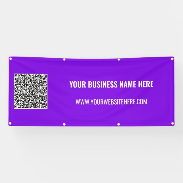 Ihr QR-Code und Ihr benutzerdefiniertes Textbanner Banner (Horizontal)