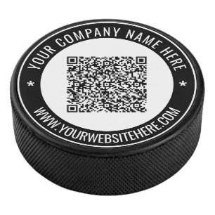 Ihr QR-Code und Ihr Geschenk für den Custom Text H Eishockey Puck
