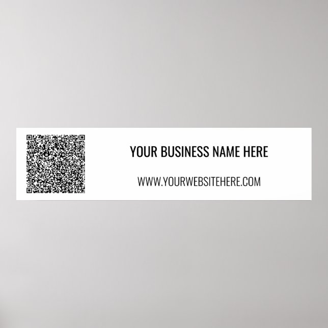 Ihr QR-Code und Ihr individuelles Text-Werbeplakat Poster (Vorne)