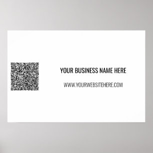 Ihr QR-Code und Ihr individuelles Text-Werbeplakat Poster