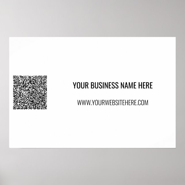 Ihr QR-Code und Ihr individuelles Text-Werbeplakat Poster (Vorne)
