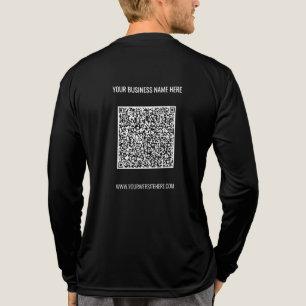 Ihr QR-Code und Ihr maßgeschneidertes Textwerbeges Tri-Blend Shirt