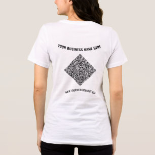 Ihr QR-Code und Ihr maßgeschneidertes Textwerbeges Tri-Blend Shirt