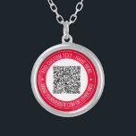 Ihr QR-Code und Ihr Text-Nekklace-Geschenk Wählen  Versilberte Kette<br><div class="desc">Benutzerdefinierte Farben und Schriftart - Personalisierte Ketten mit Ihrer QR Code Scan Info und Custom Text Beruflich Design Business Promotional Company oder Moderne Persönliche Funny Necklace Geschenk - Hinzufügen Sie Ihren QR Code - Bild oder Logo - Foto / Name - Firma / Website oder E-Mail oder Telefon - Kontaktinformationen...</div>