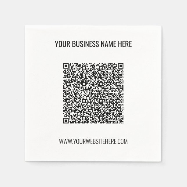 Ihr QR-Code und Ihre Vorlage für benutzerdefiniert Serviette (Vorderseite)