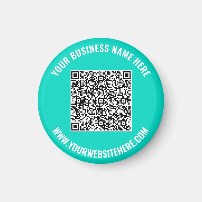 Ihr QR-Code und Text Geschäftliches Werbemagnet Magnet (Vorne)