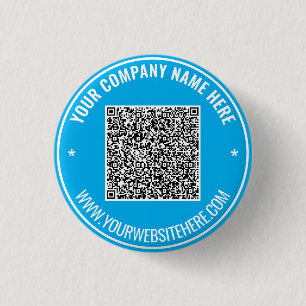 Ihr QR-Code und Text Promotional Buttons Vorlage