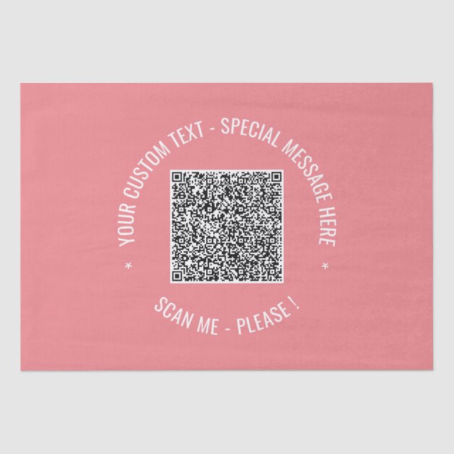 Ihr QR-Scan-Info Benutzerdefiniertes Textfachpapie Seidenpapier (Vorderseite)