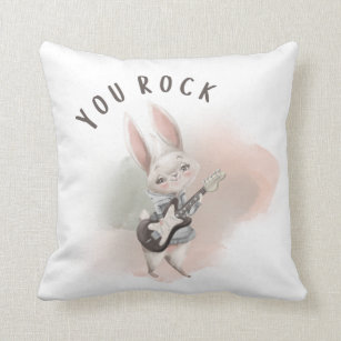 Ihr Rock Bunny Throw Kissen