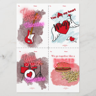 Ihr Rock Cut & Share Kids Valentine Day Cards Einladung