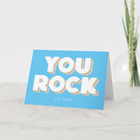 Ihr Rock Dankeschön Blauer geklappter Grußkarte