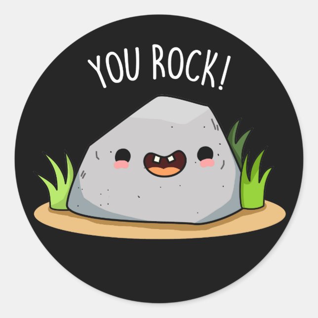 Ihr Rock Funny Geology Pub Dark BG Runder Aufkleber (Vorderseite)