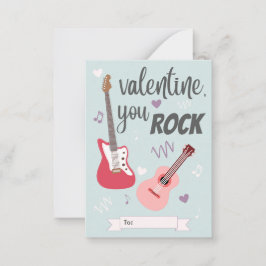 Ihr Rock-Klassenzimmer Valentinstag Mitteilungskarte
