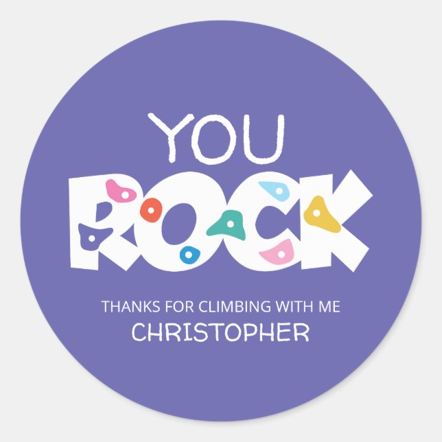 Ihr Rock Rock Climbing Danke Sticker (Vorderseite)