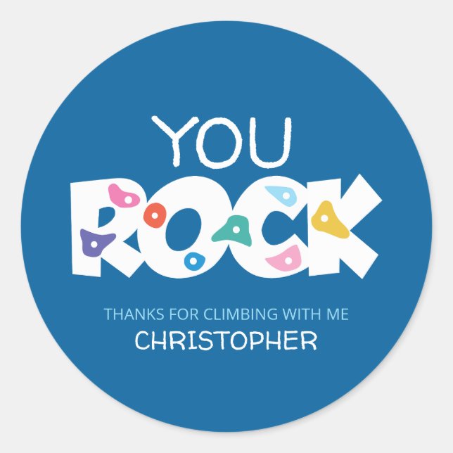 Ihr Rock Rock Climbing Danke Sticker (Vorderseite)