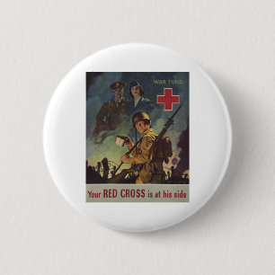 Ihr rotes Kreuz ist an seiner Seite Button