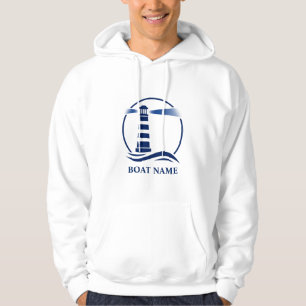 Ihr Schiff oder Name im Leuchtturm der Marine Hoodie