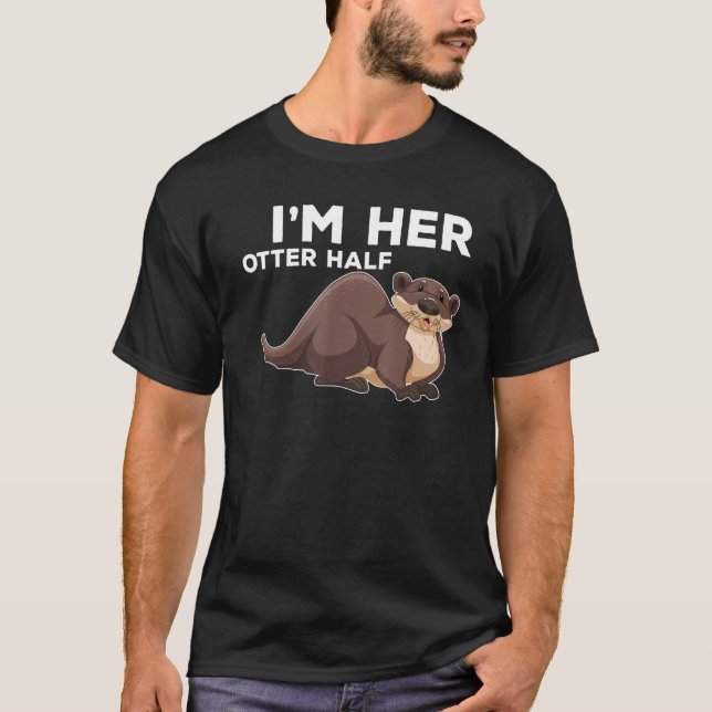 Ihr schöner halber Pun Romantic Couple Valentine's T-Shirt (Vorderseite)