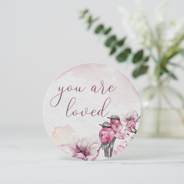 Ihr seid geliebt - Affirmation Card Dankeskarte (Stehend Vorderseite)