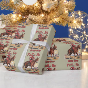 Ihr seid jetzt alle gut, lustiger Weihnachtsmann-C Geschenkpapier