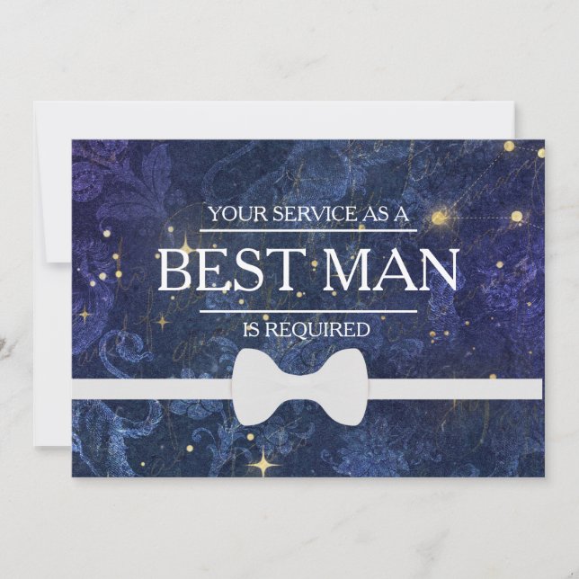 Ihr Service wird als Trauzeuge Trauzeuge angeforde Einladung (Vorderseite)