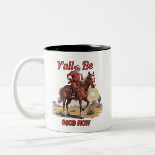 Ihr sollt jetzt alle gut sein Lustiger Weihnachtsm Zweifarbige Tasse