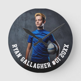 Ihr Sportfoto | Personalisierte runde Uhr