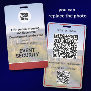 Ihr Standort Foto Logo QR Event Konferenz Ausweis