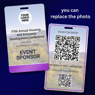 Ihr Standort Foto Logo QR Event Konferenz Ausweis