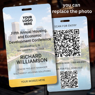 Ihr Standort Foto QR Logo Konferenz Ausweis