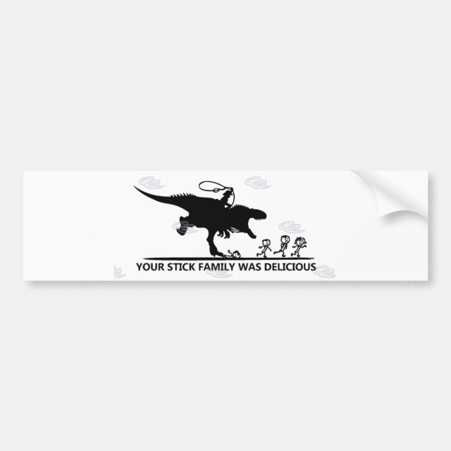 Ihr Stock Family/T-rex Autoaufkleber (Vorne)