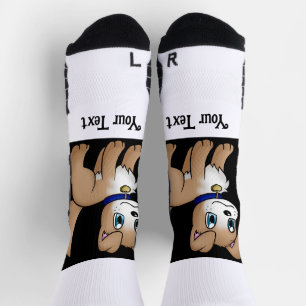 Ihr stylisches Welpenbild drucken Athletische Crew Socken