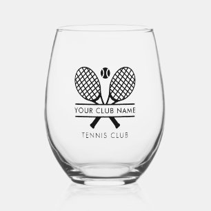 Ihr Tennis Club Mitglieder Rackets Motif Keepake Weinglas Ohne Stiel