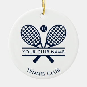 Ihr Tennis Country Club Name Weihnachten Keramik Ornament