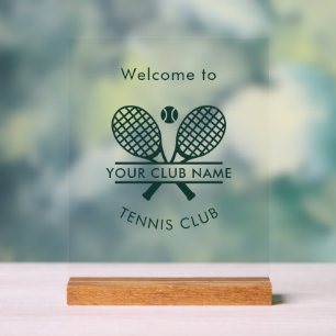 Ihr Tennis-Empfang für Ihr Klub Acrylschild