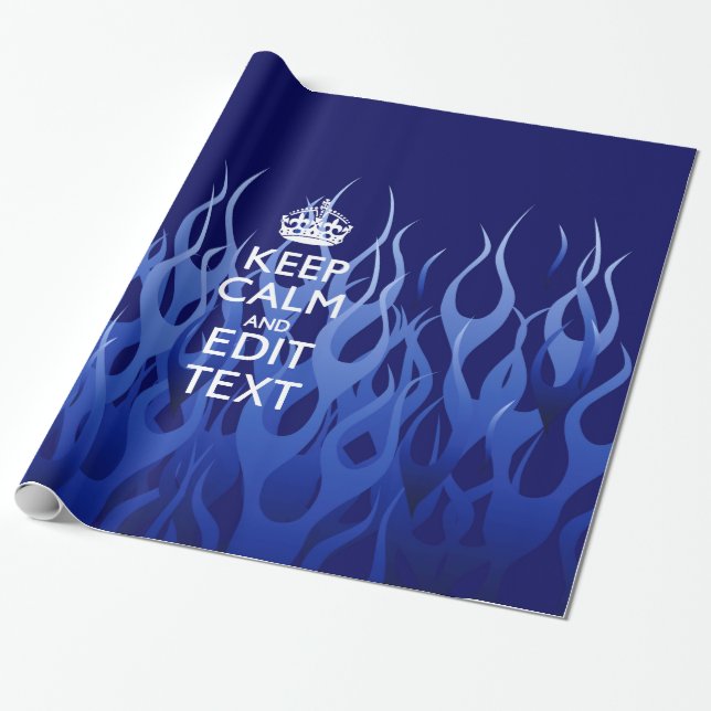 Ihr Text auf Behalten Ruhe auf den Flammen des nav Geschenkpapier (Ungerollt)
