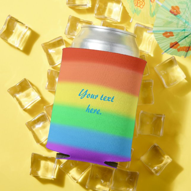 Ihr Text auf Regenbogenblenden kann sich abdecken Dosenkühler (In Situ Sommer)