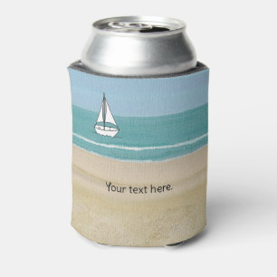 Ihr Text auf Sailboat on Ocean, Can Coolers Dosenkühler