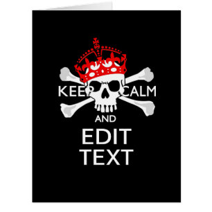 Ihr Text Behalte Ruhe rote Kronenkratzel Skull