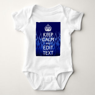 Ihr Text behalten an Ruhe auf dem Blau, das Baby Strampler