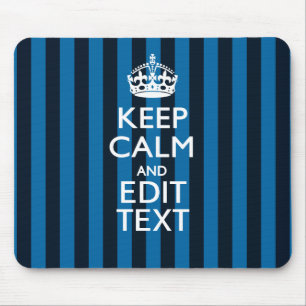 Ihr Text behalten an ruhigen blaue Streifen-Dekor Mousepad