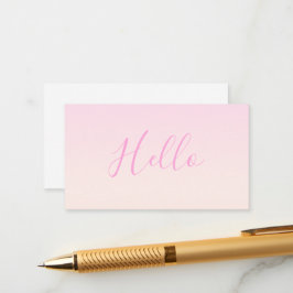 Ihr Text | Elegantes Script & Soft Blush Pink Ombr Begleitkarte