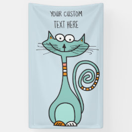 IHR Text & Farbe Funny Cat individuelles Banner