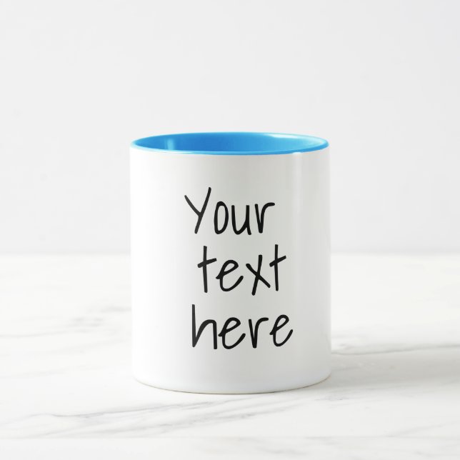 Ihr Text hier, anpassbare Tasse (Zentrum)