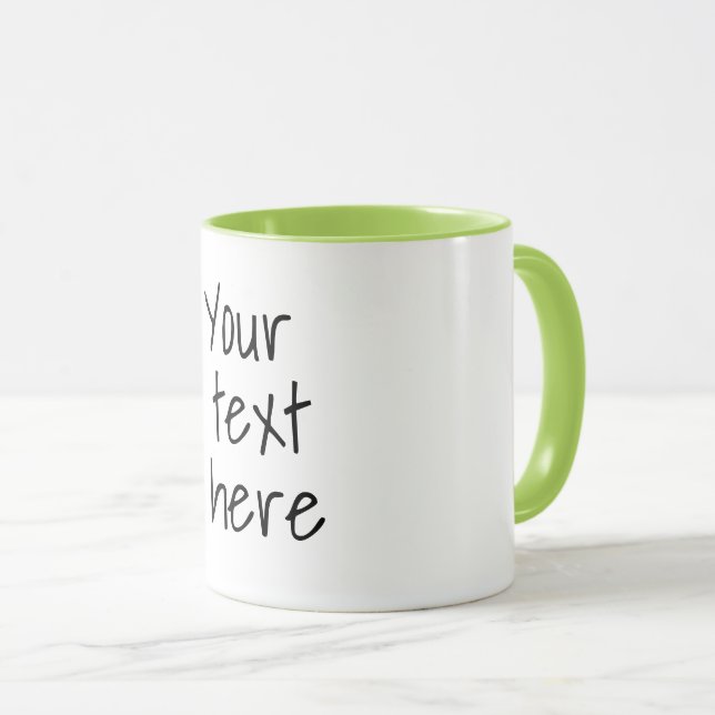 Ihr Text hier, anpassbare Tasse (VorderseiteRechts)