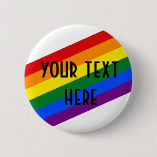 Ihr Text hier Regenbogenpresse Taste Button Abzeic