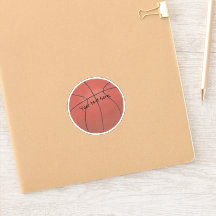 Ihr Text hier, Vinyl Basketball Stickers